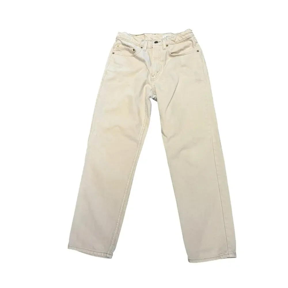 Vintage Levi's 550 31 x 30 Off-White Relaxed Fit Jeans Made in USA